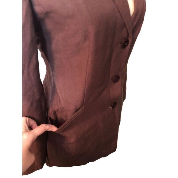 Express linen long line button front vintage 90 blazer Size 2 - Picture 4 of 13